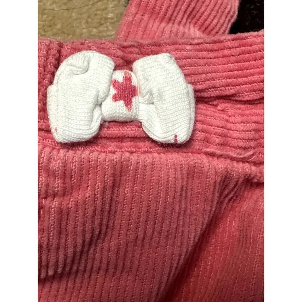 Sergent Major Pink Corduroy Suspender Shorts Romper Girls Size 18M